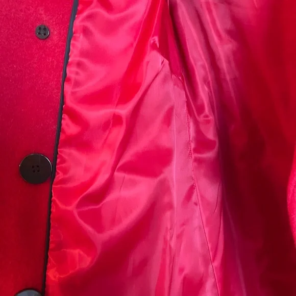 St. John's Bay Red Wool-Blend Peacoat – Size Large - Picture 12 of 13